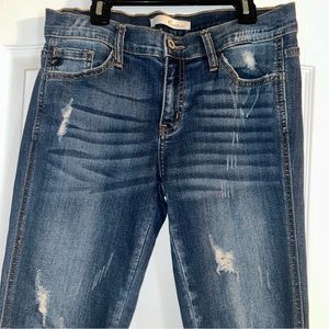 KanCan ankle length jeans, mild distressing, sz 9/28